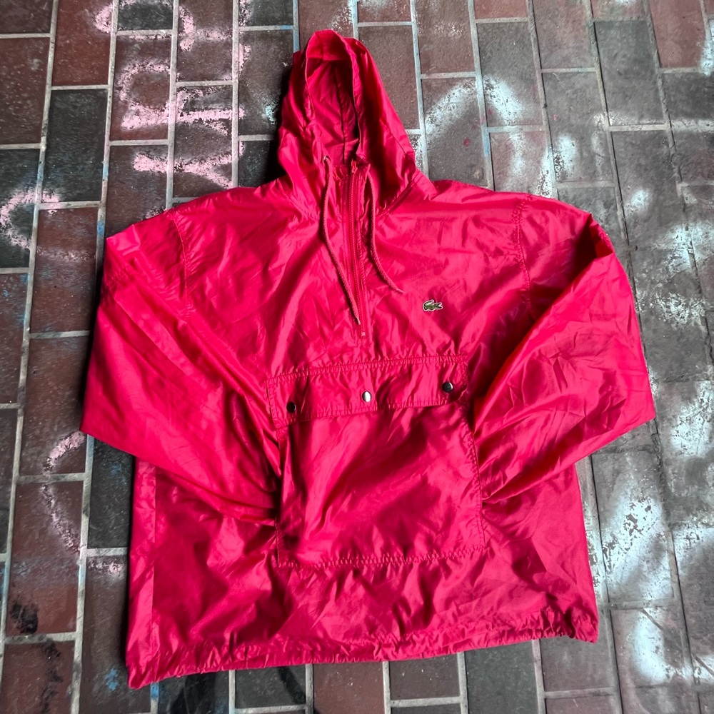 Mens large Lacoste vintage rain coat